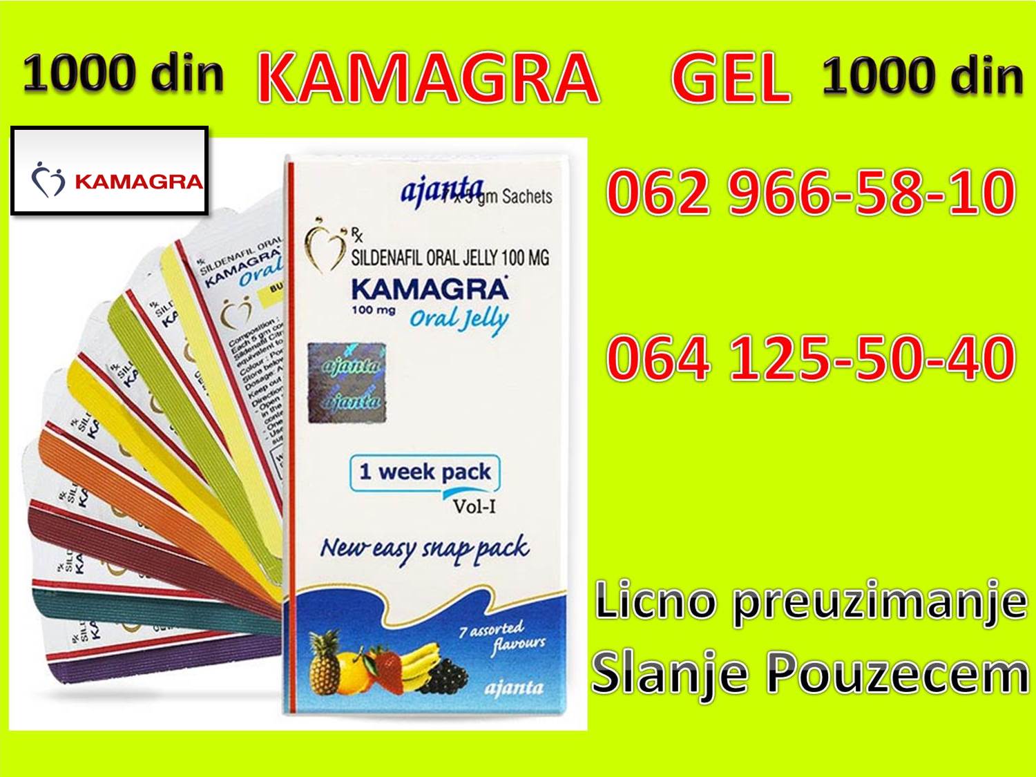 KAMAGRA GEL    1000 din   062 966-58-10     064 125-50-40
